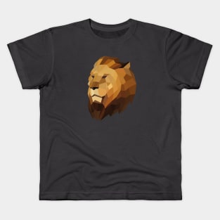 Geometric Lion Head Kids T-Shirt